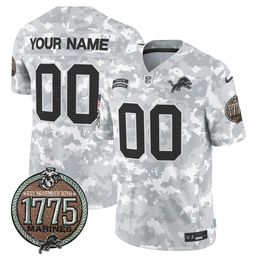 DET 2024 Salute to Service Establishment Year Patch Vapor Limited Custom Jersey - Stitched