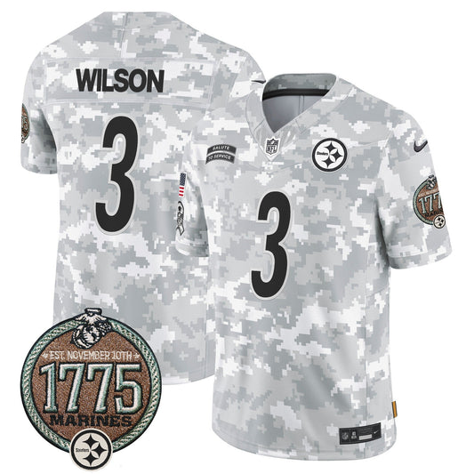 Steelers 2024 Salute to Service Establishment Year Patch Vapor Limited Jersey - Stitched