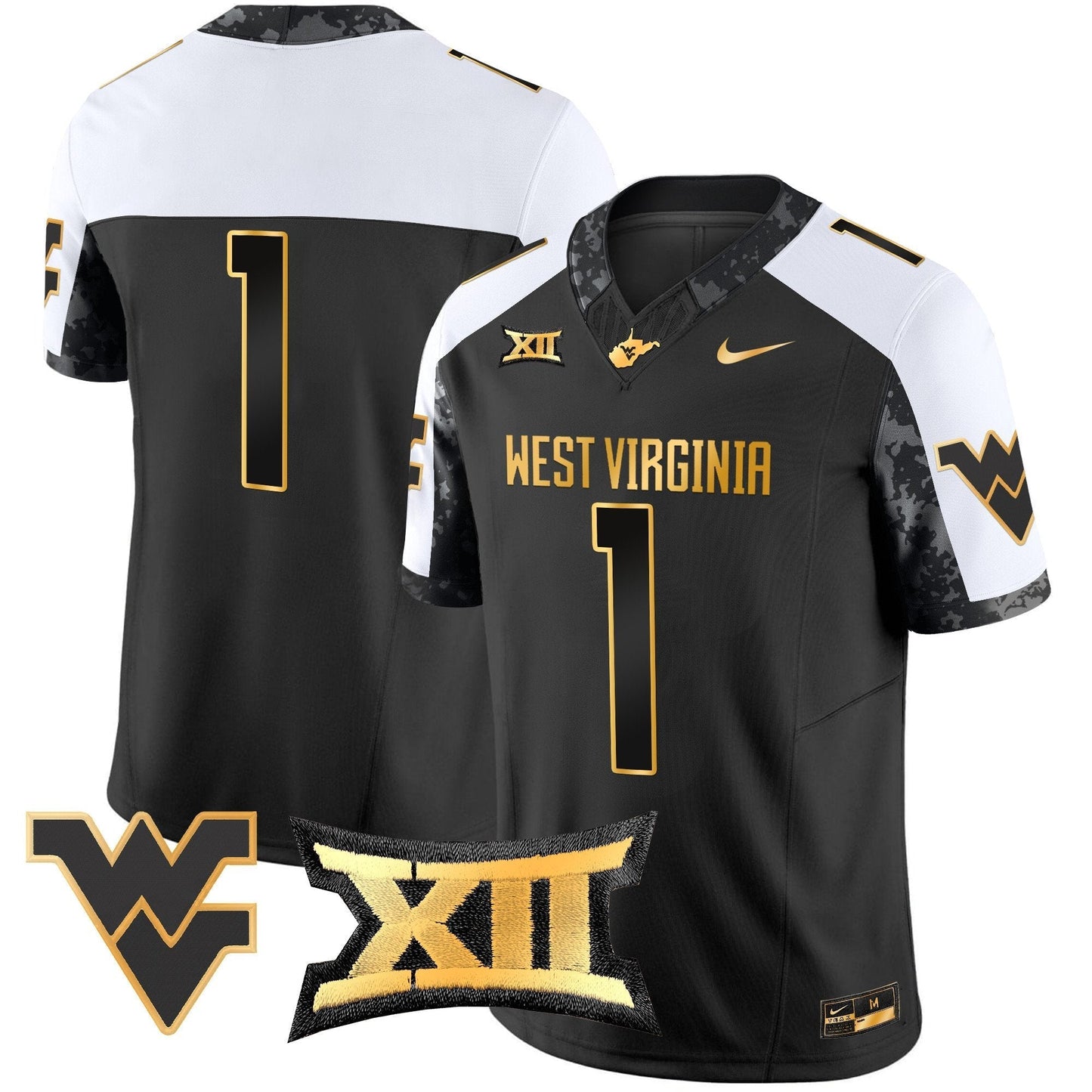 WVU 2024 Gold Vapor Limited Jersey - All Stitched