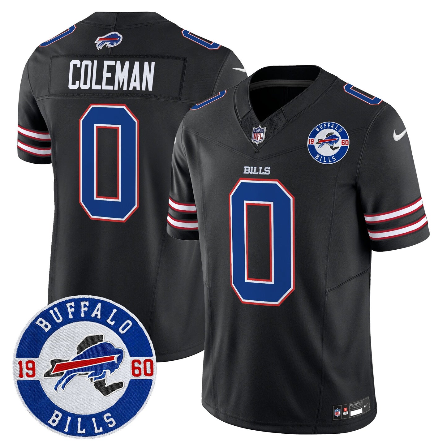 Men's Buffalo Bills 2024 Vapor Limited Jersey - Est. 1960 Patch - All Stitched