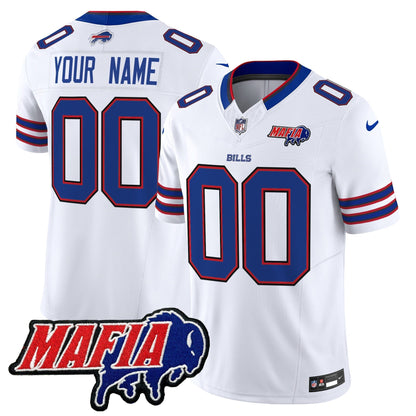BUF 2024 Bills Mafia Patch Vapor Limited Custom Jersey - All Stitched