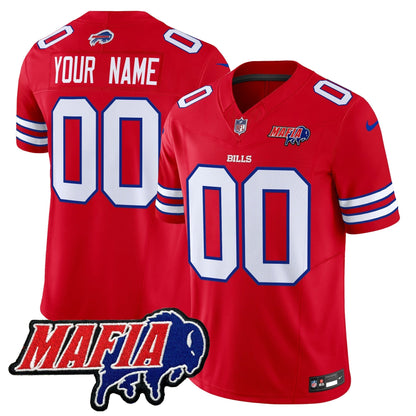 BUF 2025 Bills Mafia Patch Vapor Limited Custom Jersey - All Stitched