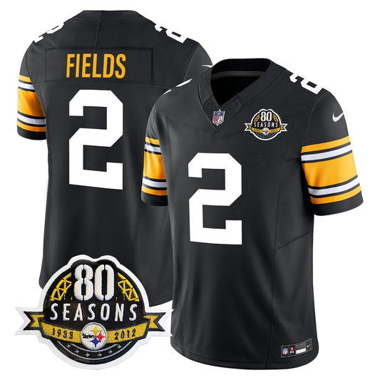 Pittsburgh  Steelers 80th Anniversary Patch Vapor Limited Jersey - Stitched