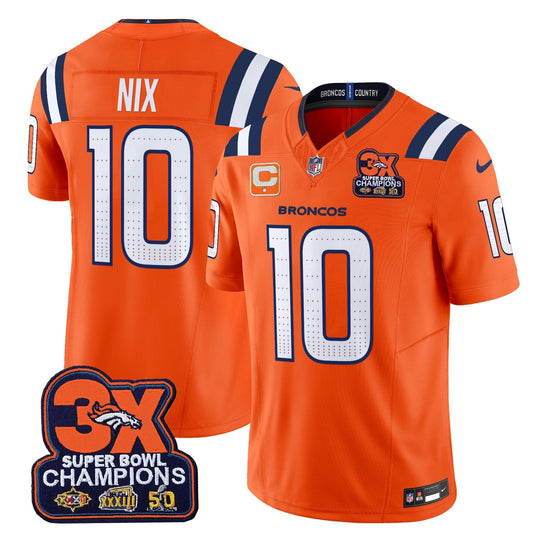 DEN 3-Time Champions Patch Vapor Limited Jersey V2 - Stitched