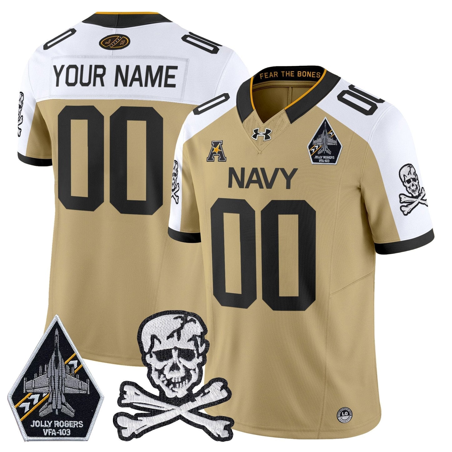 Navy MID 2024 Vapor Limited Custom Jersey - All Stitched