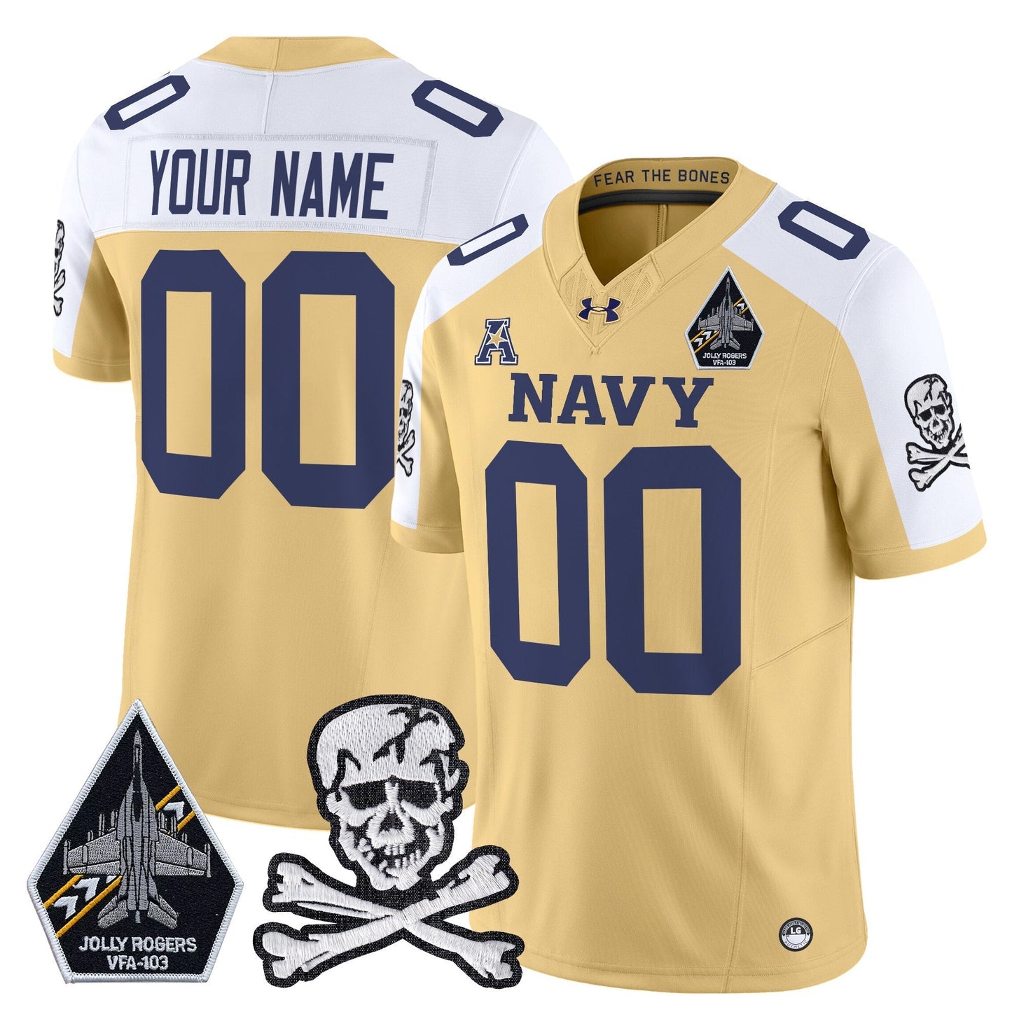 Navy MID 2024 Vapor Limited Custom Jersey V3 - All Stitched