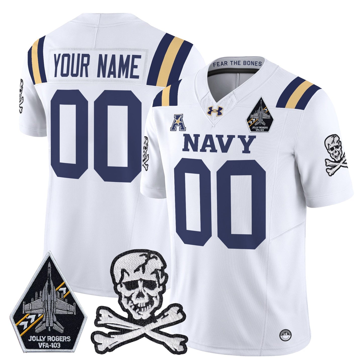 Navy MID 2024 Vapor Limited Custom Jersey V3 - All Stitched