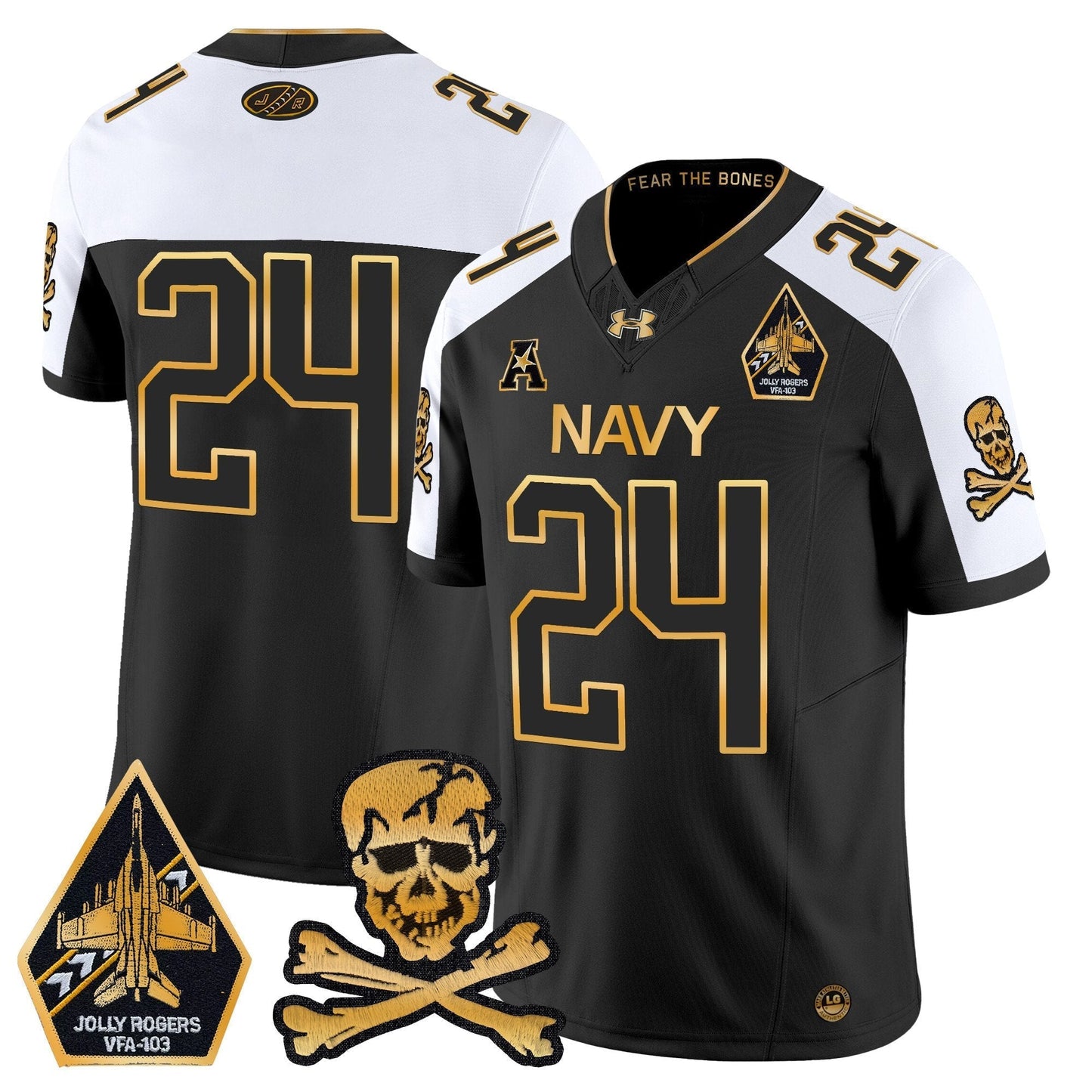 Navy MID 2024 Gold Vapor Limited Jersey - All Stitched