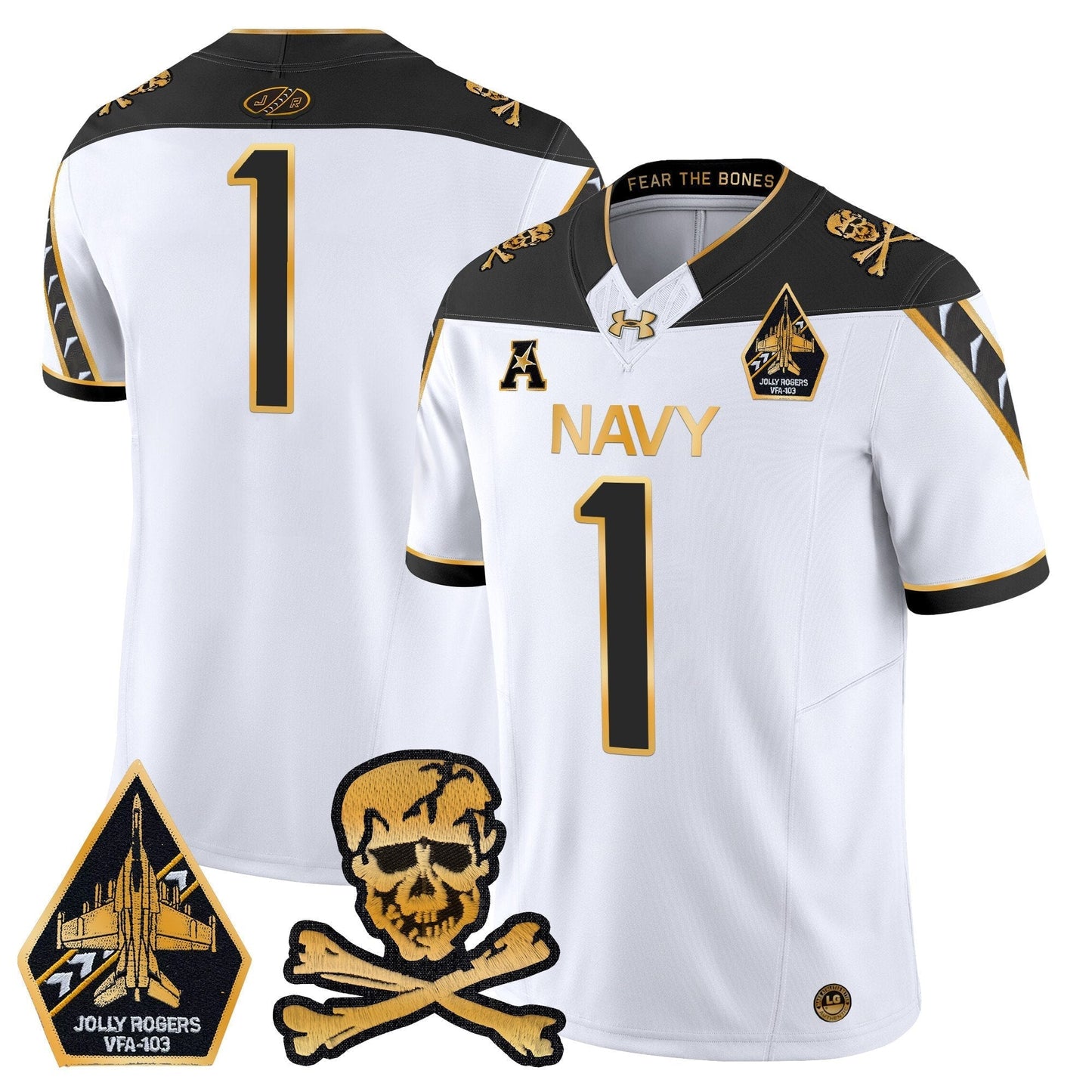 Navy MID 2024 Gold Vapor Limited Jersey - All Stitched