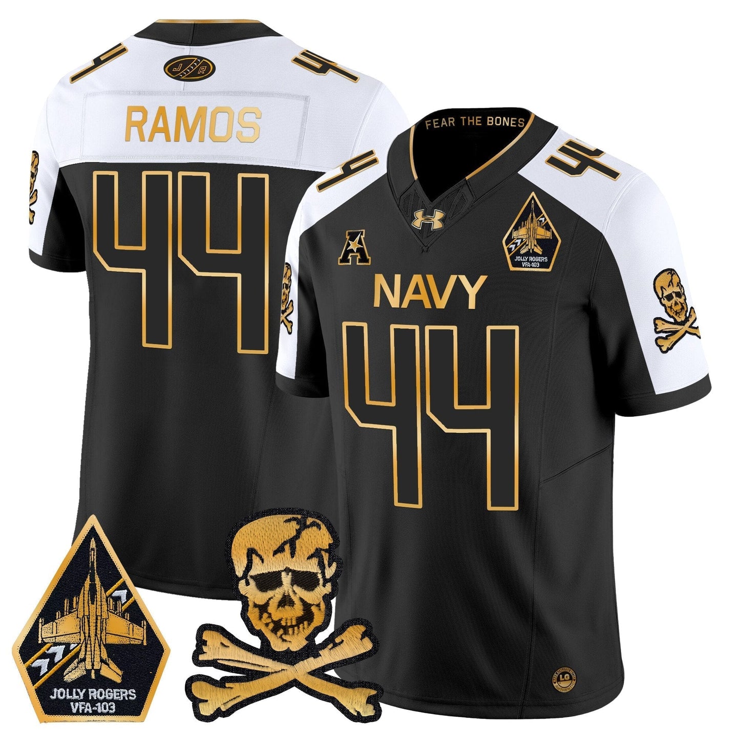Navy MID 2024 Gold Vapor Limited Jersey - All Stitched