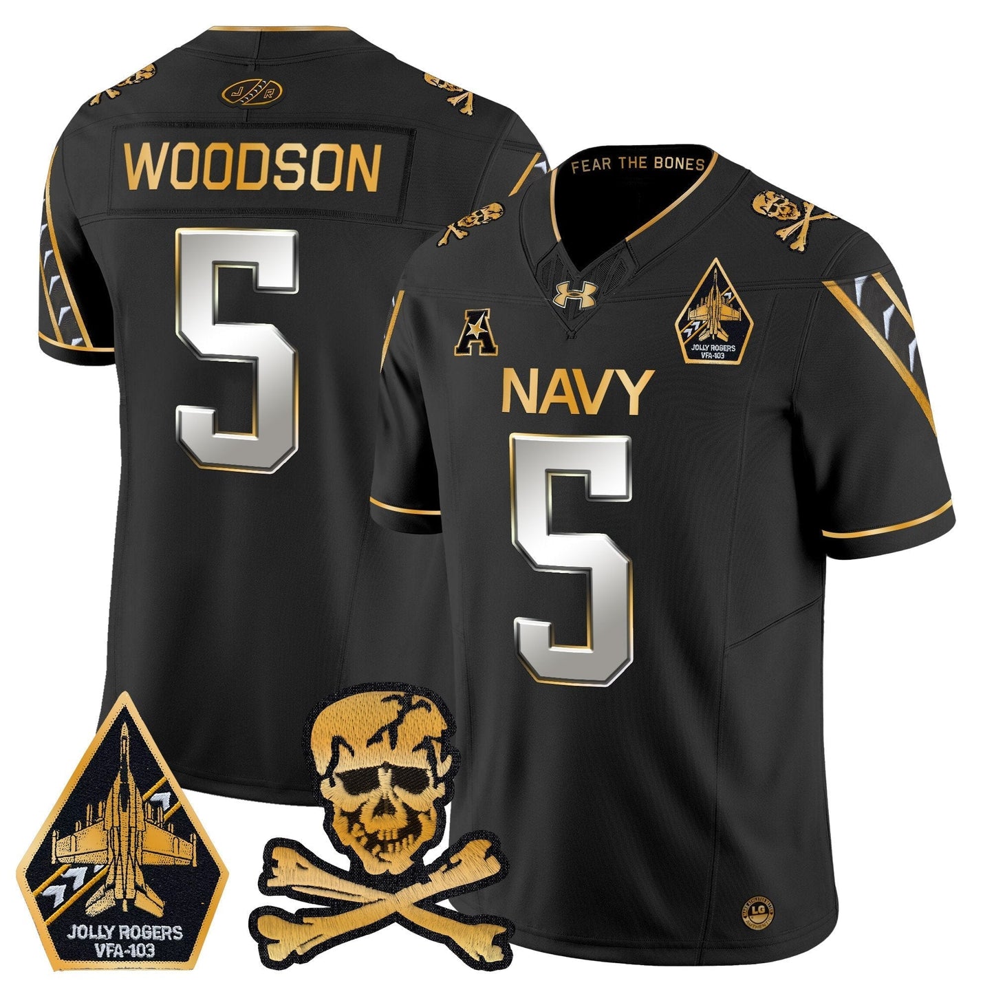 Navy MID 2024 Gold Vapor Limited Jersey - All Stitched