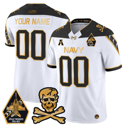 Navy MID 2024 Gold Vapor Limited Custom Jersey - All Stitched