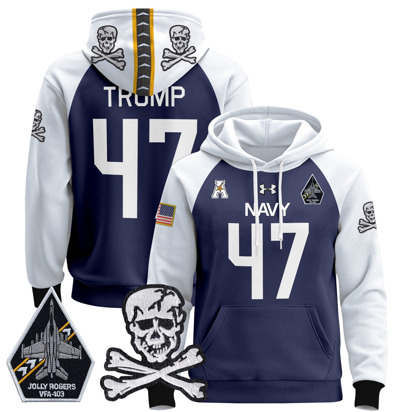 Navy MID 2024 Pullover Hoodie V2