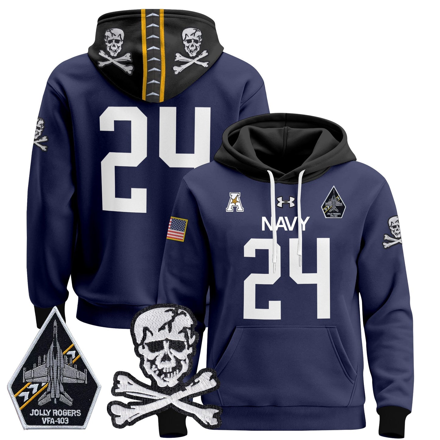 Navy MID 2024 Pullover Hoodie V2
