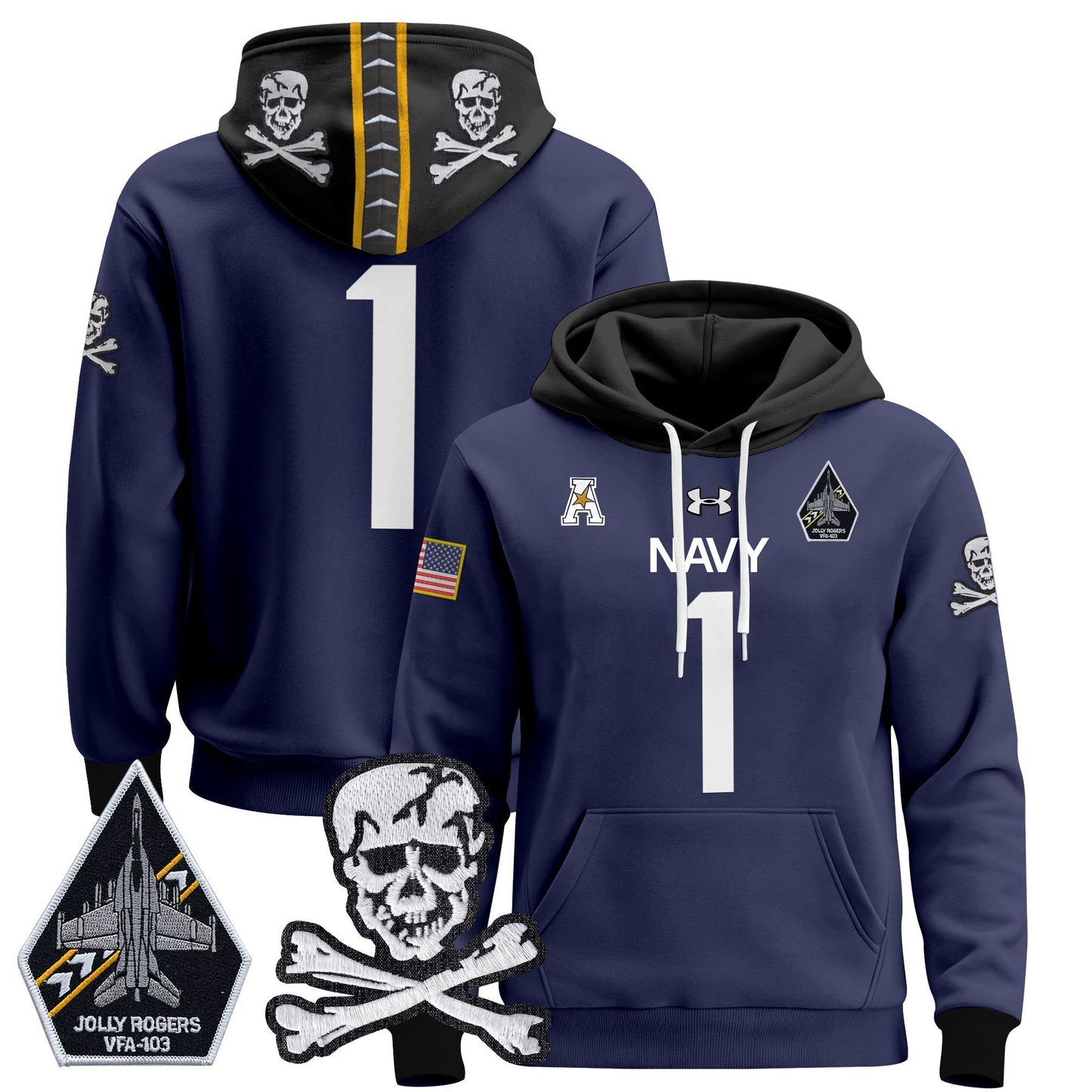 Navy MID 2024 Pullover Hoodie V2