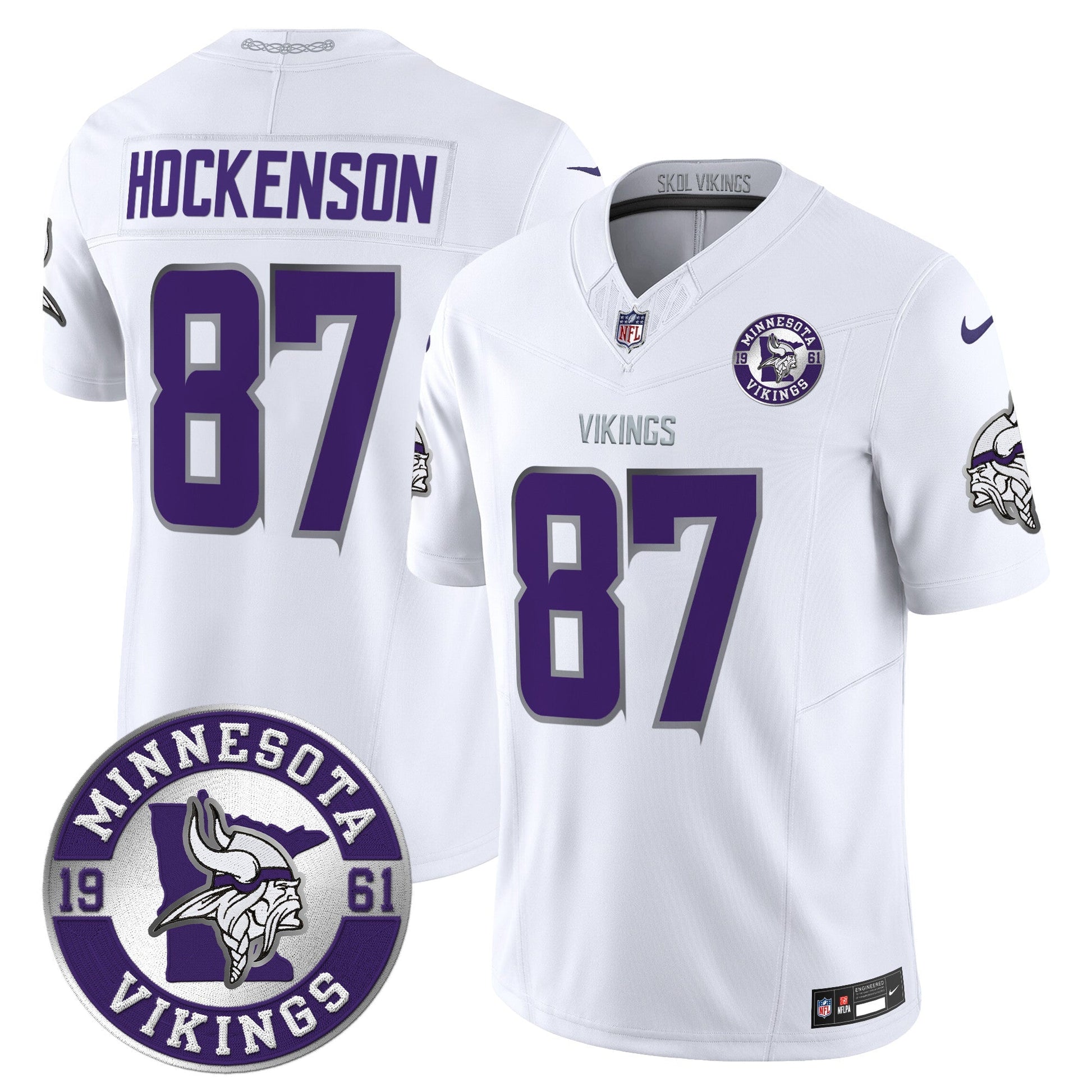 Men's Minnesota Vikings 2024 Vapor Limited Jersey - Est. 1961 Patch - All Stitched