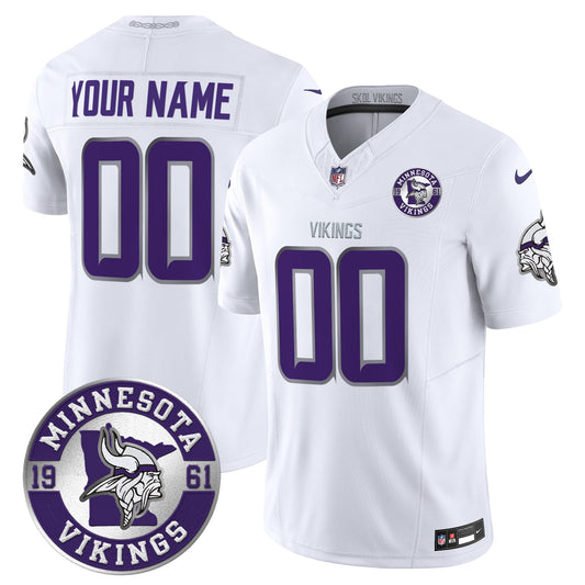 Minnesota Vikings 2024 Vapor Limited Custom Jersey - Est. 1961 Patch - All Stitched
