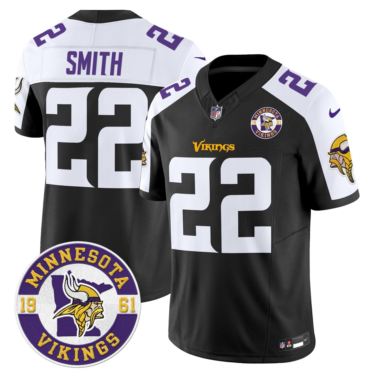 MIN King Of The North Patch Vapor Limited Jersey - Est. 1961 Patch - All Stitched
