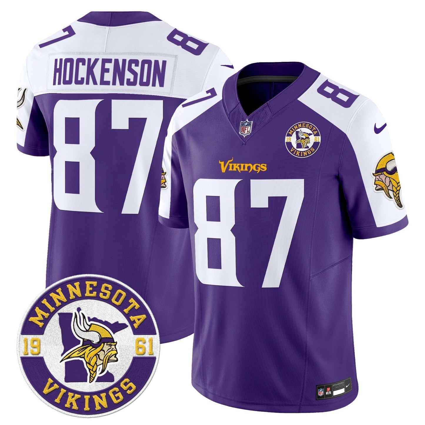 MIN King Of The North Patch Vapor Limited Jersey - Est. 1961 Patch - All Stitched