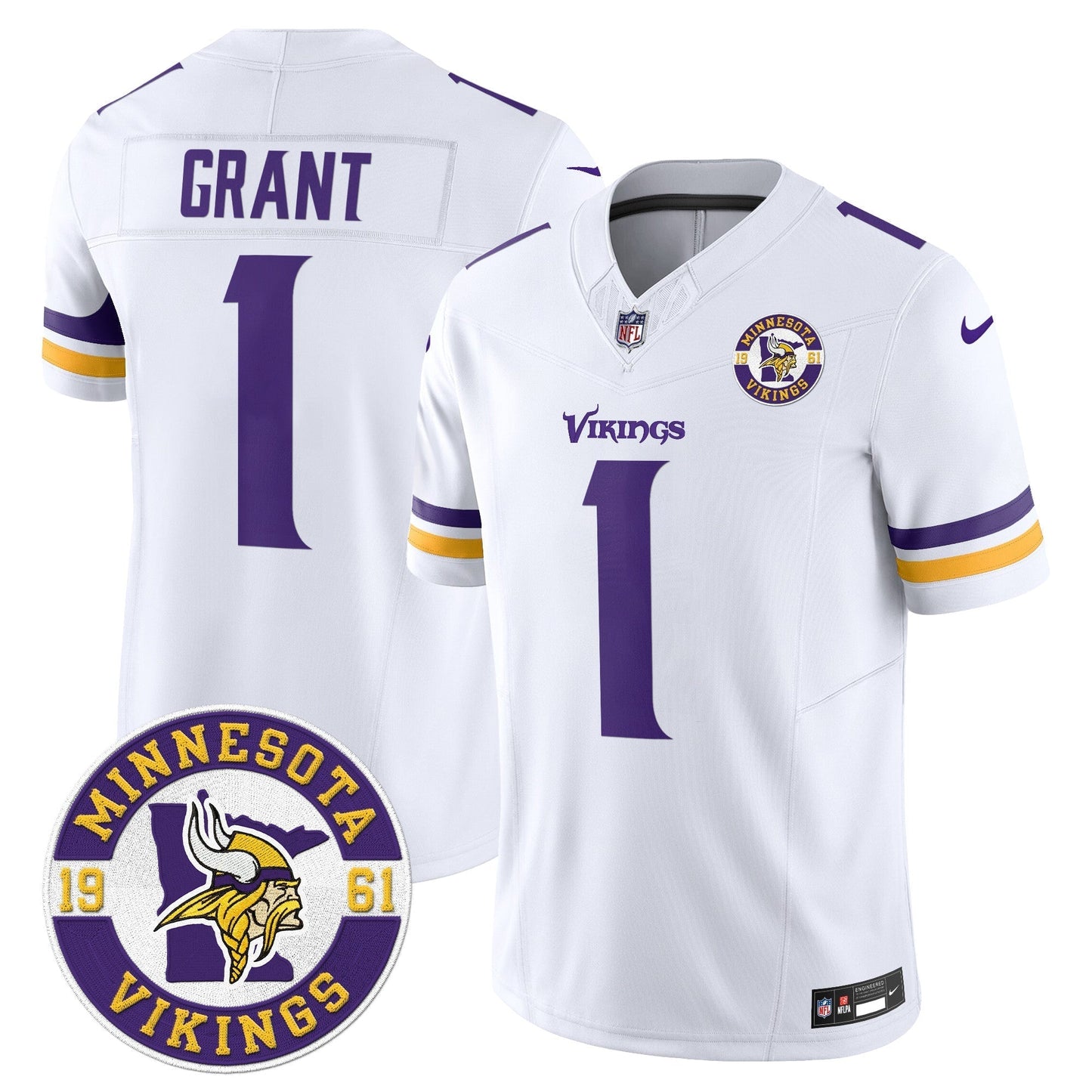 MIN King Of The North Patch Vapor Limited Jersey - Est. 1961 Patch - All Stitched