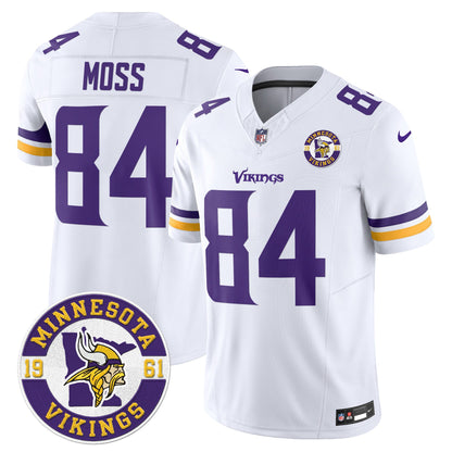 Men's Minnesota Vikings 2024 Vapor Limited Jersey V2 - Est. 1961 Patch - All Stitched
