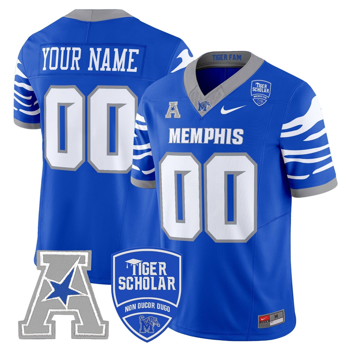 Memphis Tigers 2024 Vapor Limited Custom Jersey - All Stitched