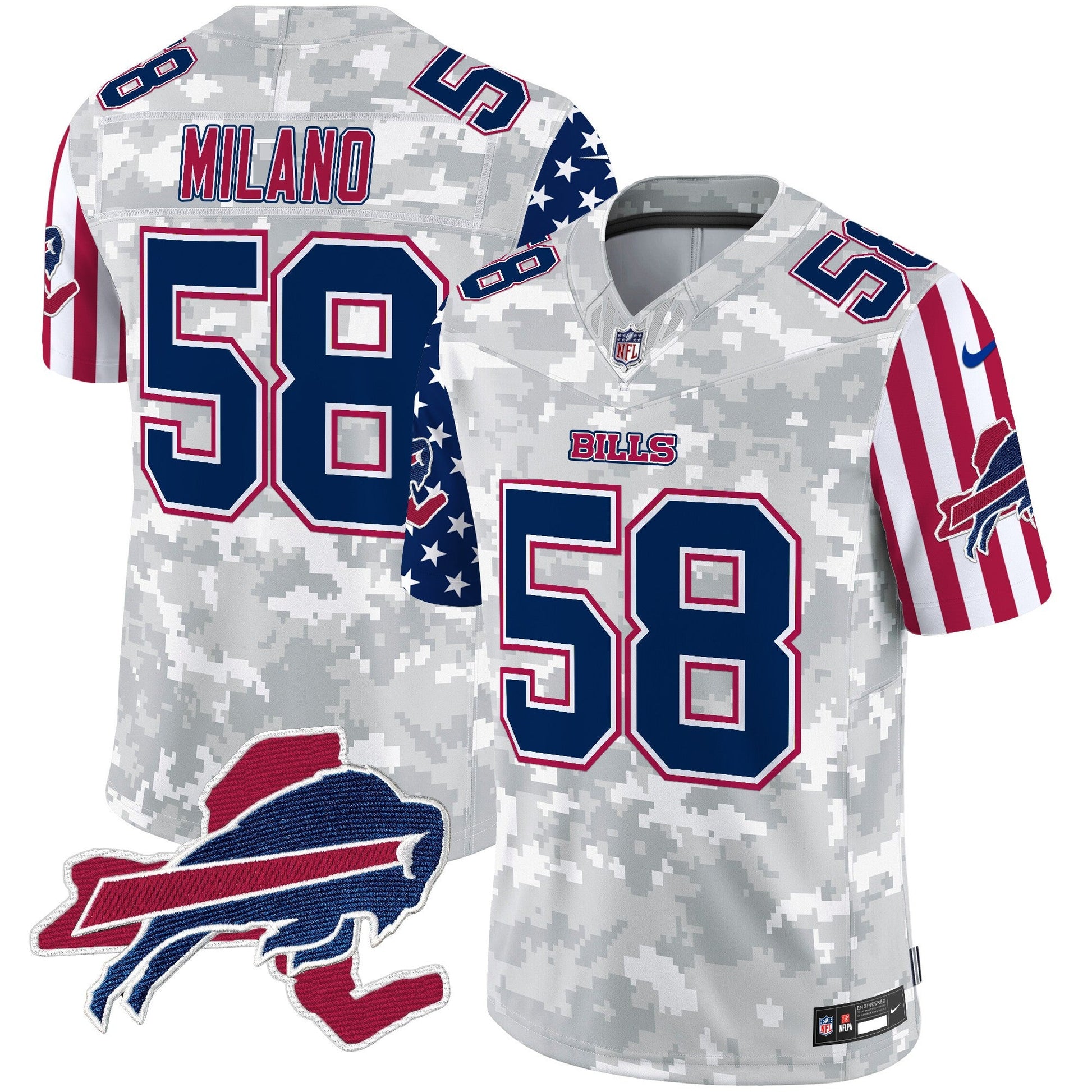 Men's Bills American Style Vapor Limited Jersey V2 - All Stitched