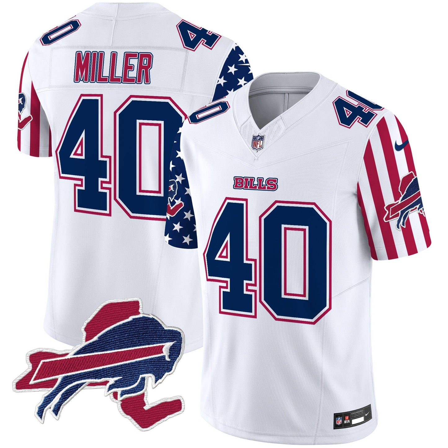 Men's Bills American Style Vapor Limited Jersey V2 - All Stitched