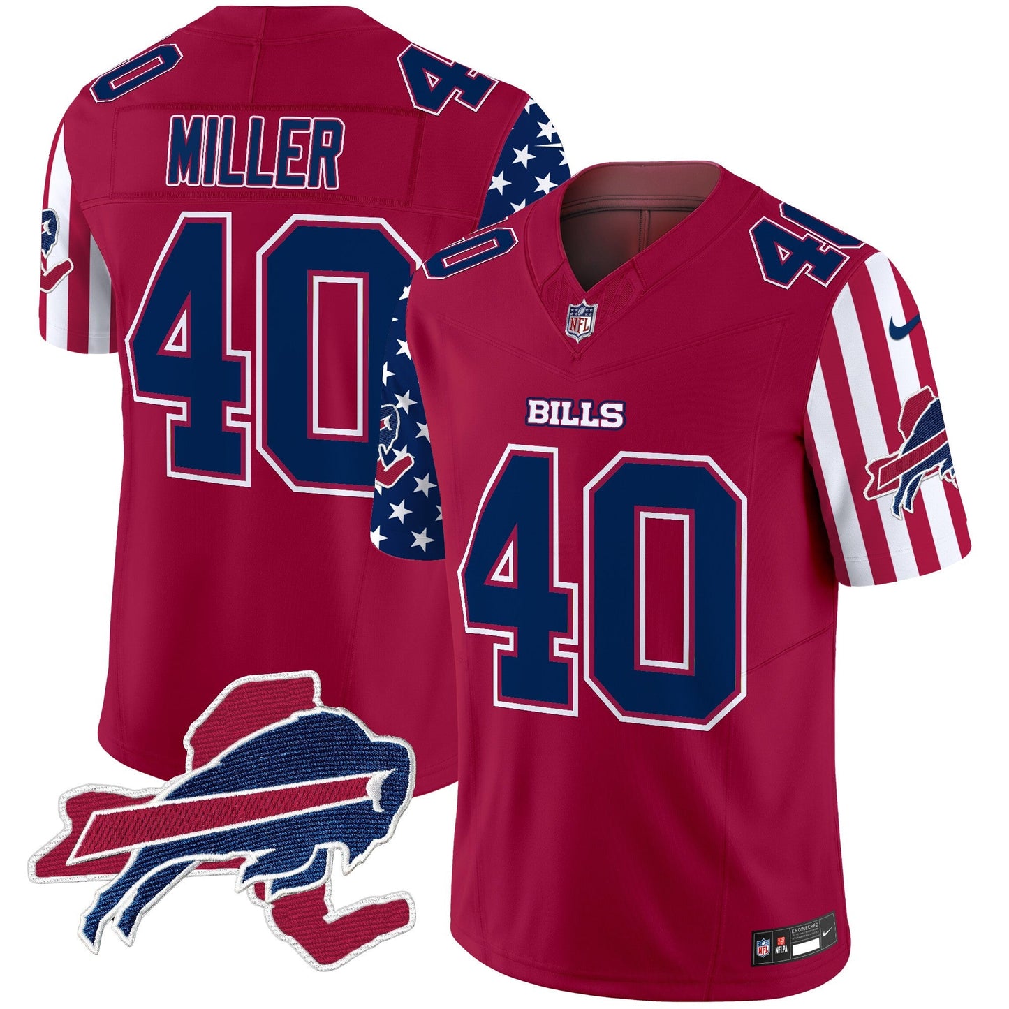 Men's Bills American Style Vapor Limited Jersey V2 - All Stitched