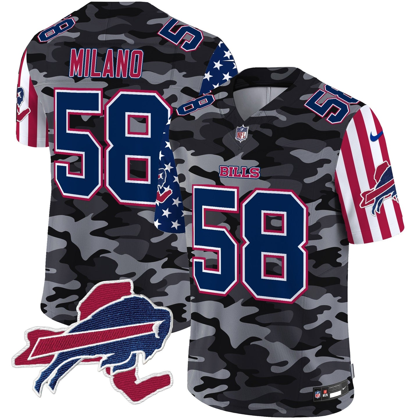 Men's Bills American Style Vapor Limited Jersey V2 - All Stitched