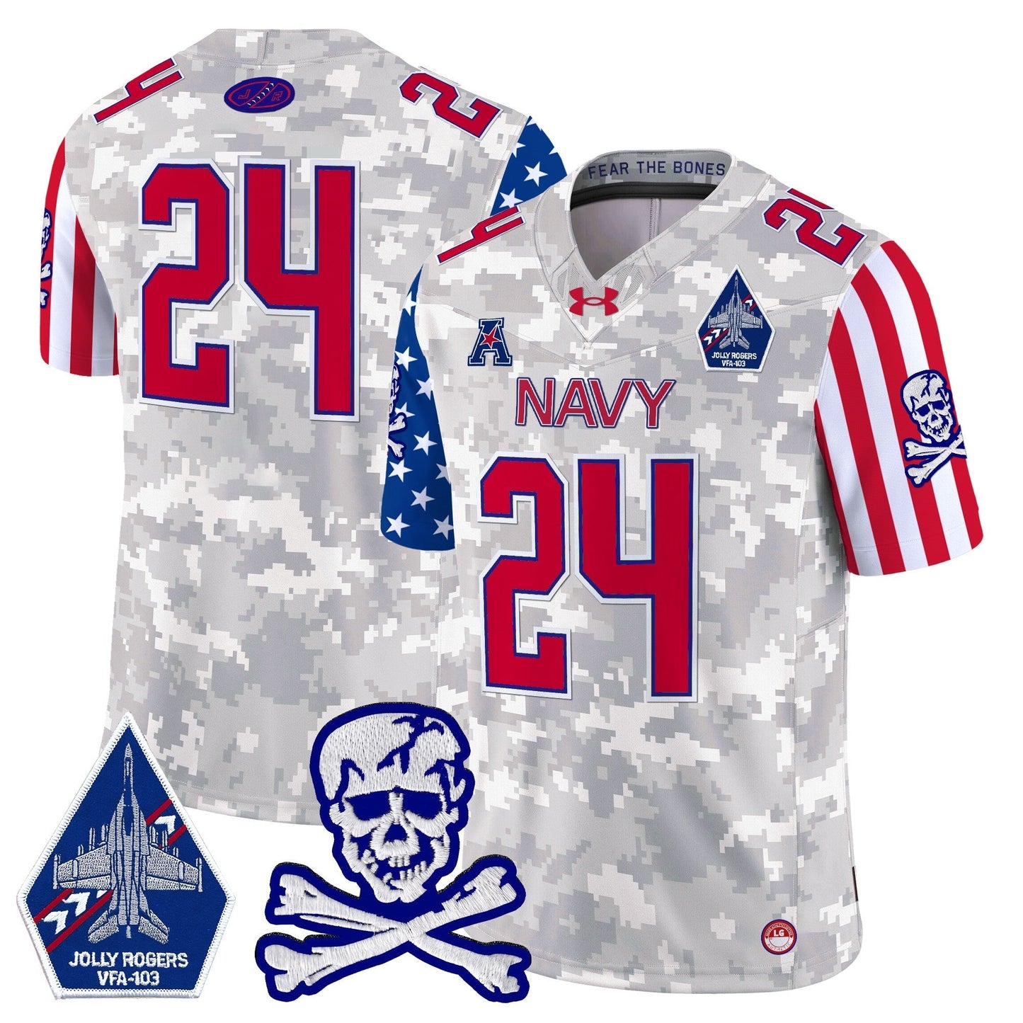 Navy MID 2024 American Style Vapor Limited Jersey - All Stitched