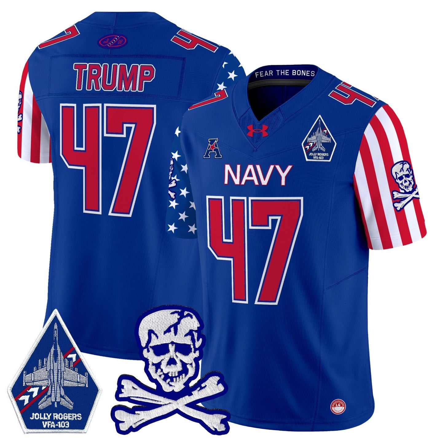 Navy MID 2024 American Style Vapor Limited Jersey - All Stitched