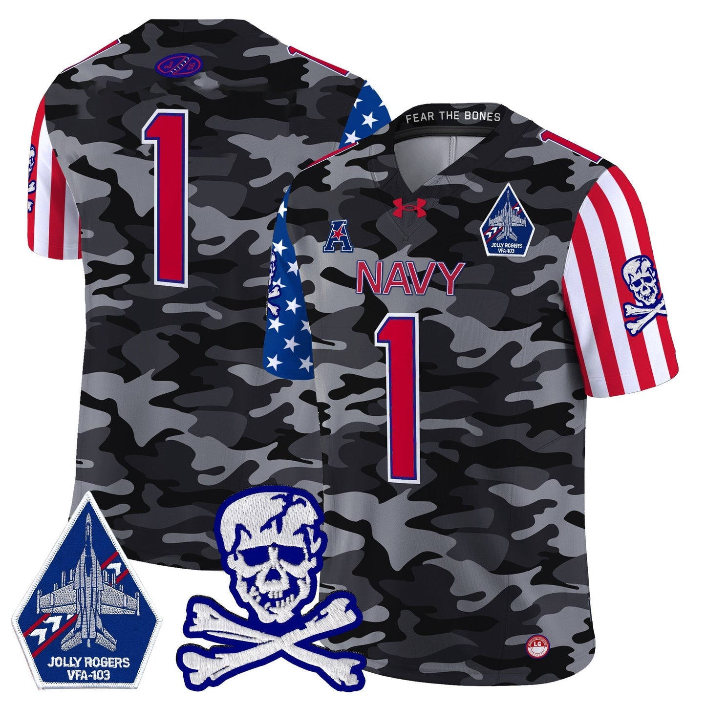 Navy MID 2024 American Style Vapor Limited Jersey - All Stitched