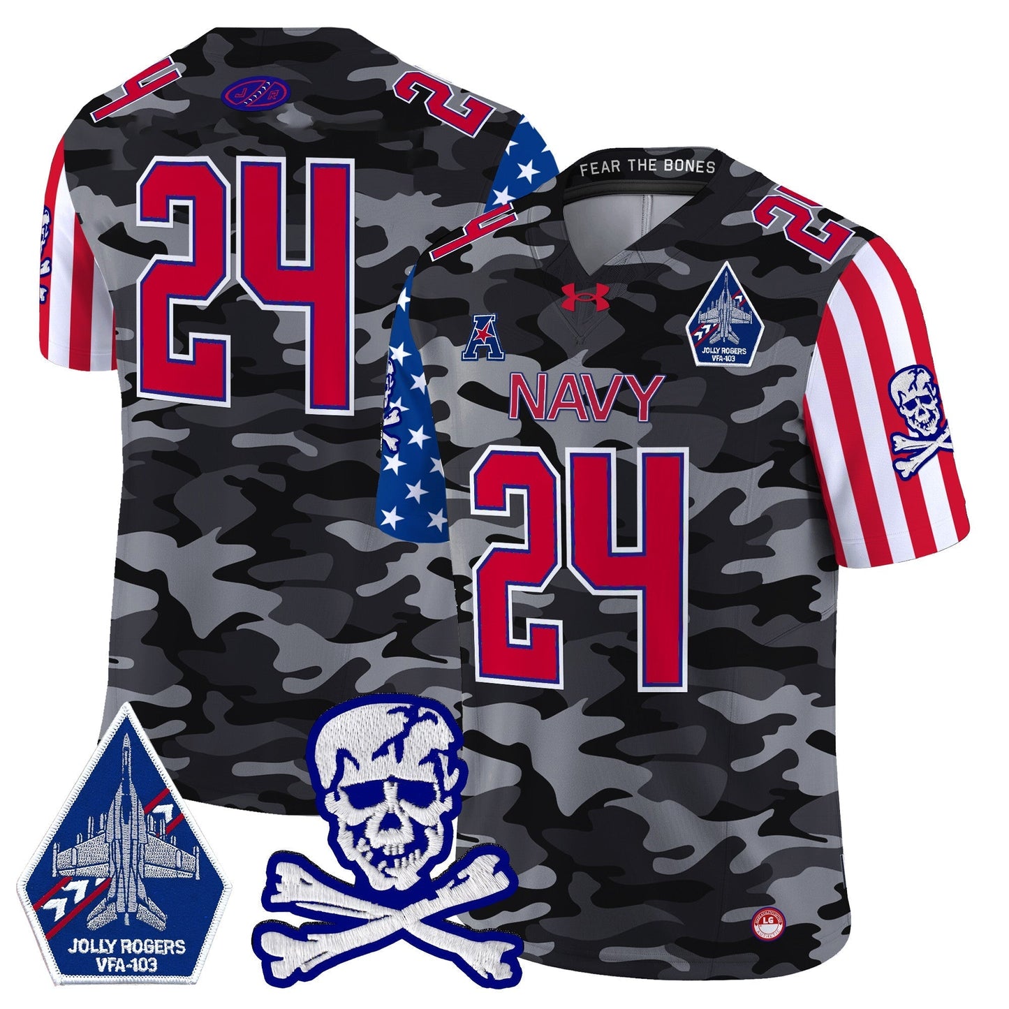 Navy MID 2024 American Style Vapor Limited Jersey - All Stitched