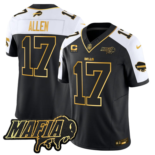 BUF 2024 Bills Mafia Patch Gold Vapor Limited Jersey - Stitched