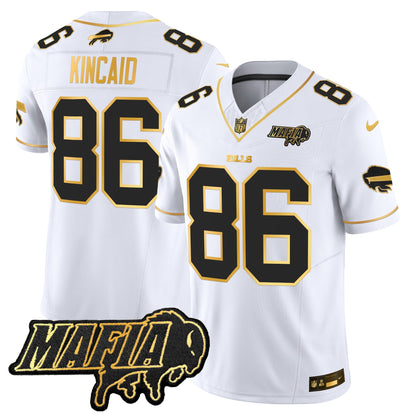 Men's Buffalo Bills 2025 Bills Mafia Patch Gold Vapor Limited Jersey - All Stitched