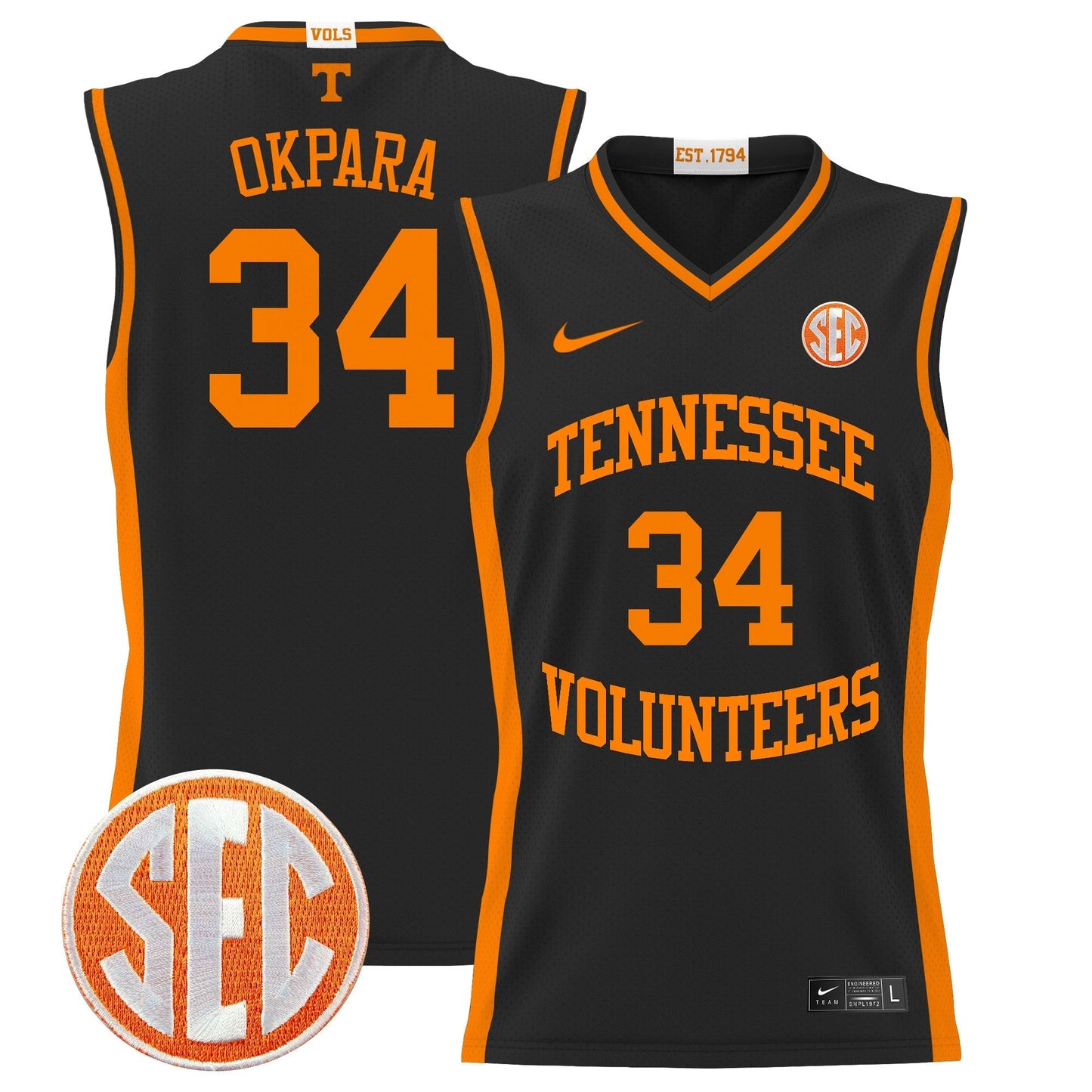 TENN 2024 Lightweight Basketball Jersey - All Stitched