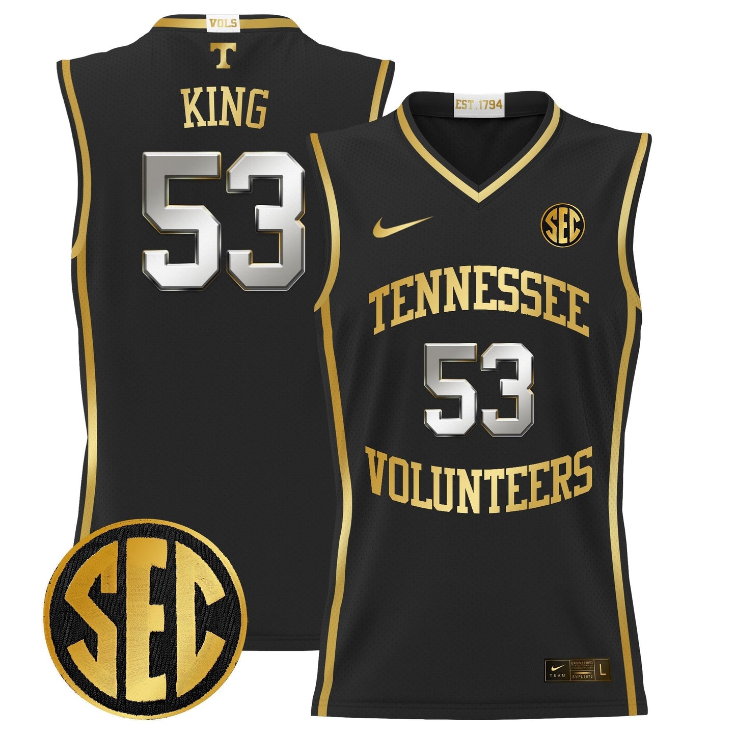 TENN 2024 Lightweight Basketball Jersey - All Stitched