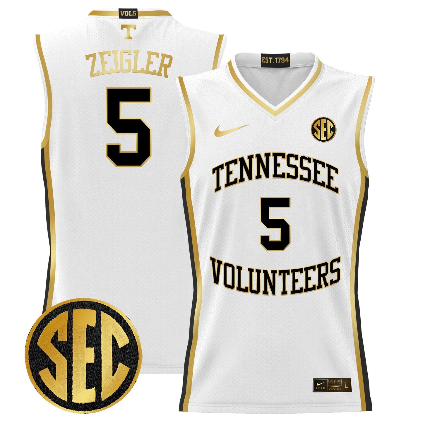 TENN 2024 Lightweight Basketball Jersey - All Stitched