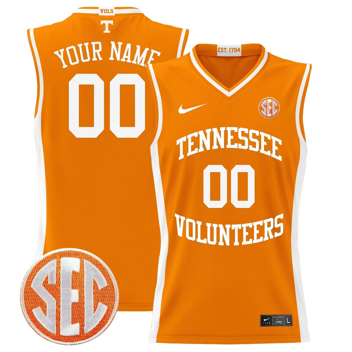 TENN 2024 Lightweight Basketball Custom Jersey - All Stitched
