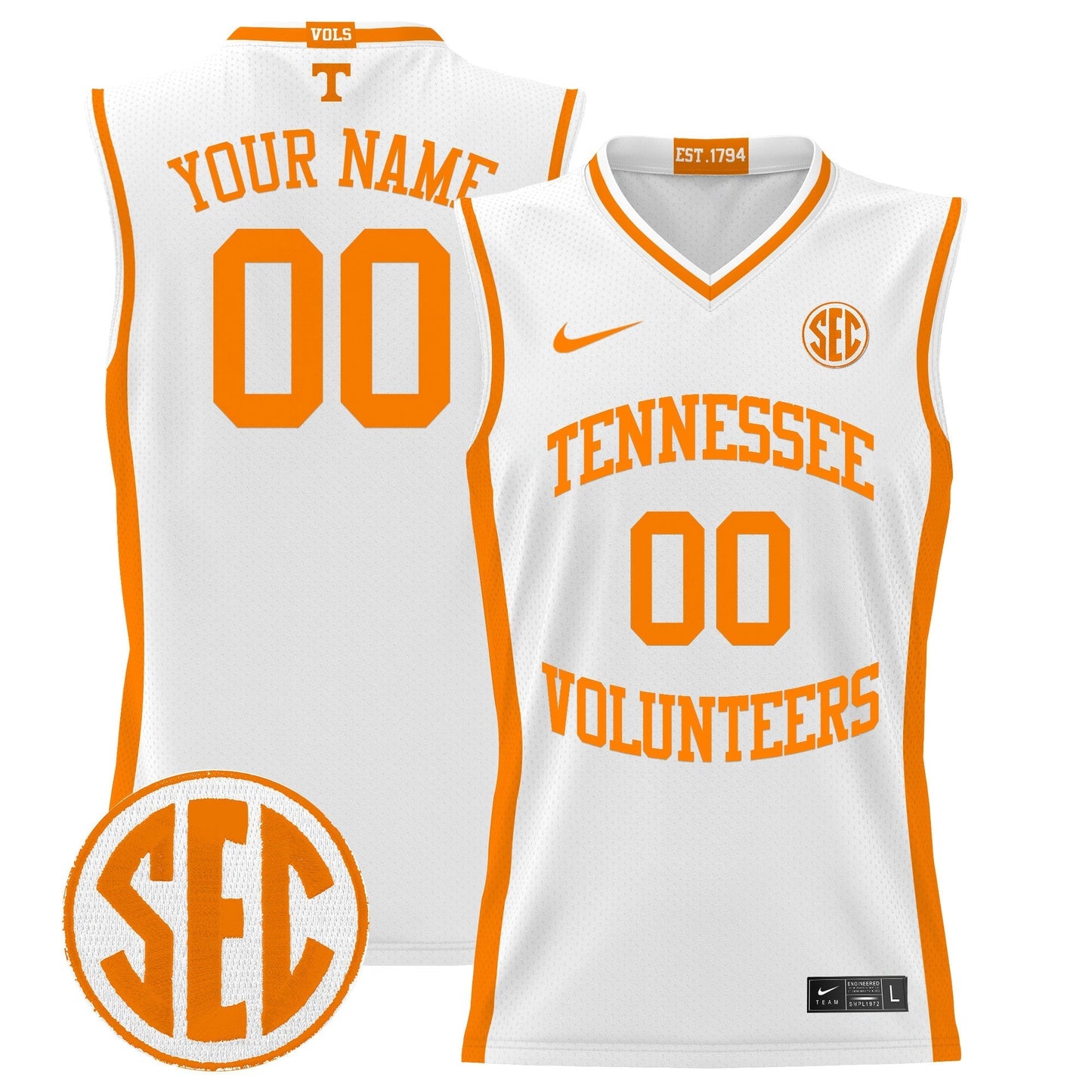 TENN 2024 Lightweight Basketball Custom Jersey - All Stitched