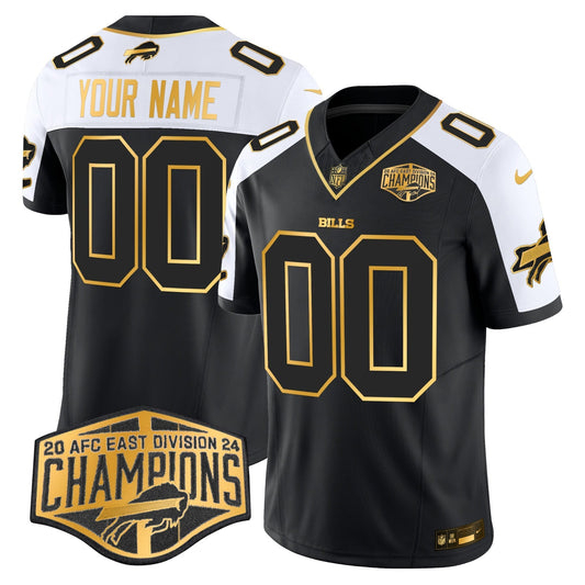 Bills 2024 AFC East Division Champions Gold Vapor Limited Custom Jersey - Stitched