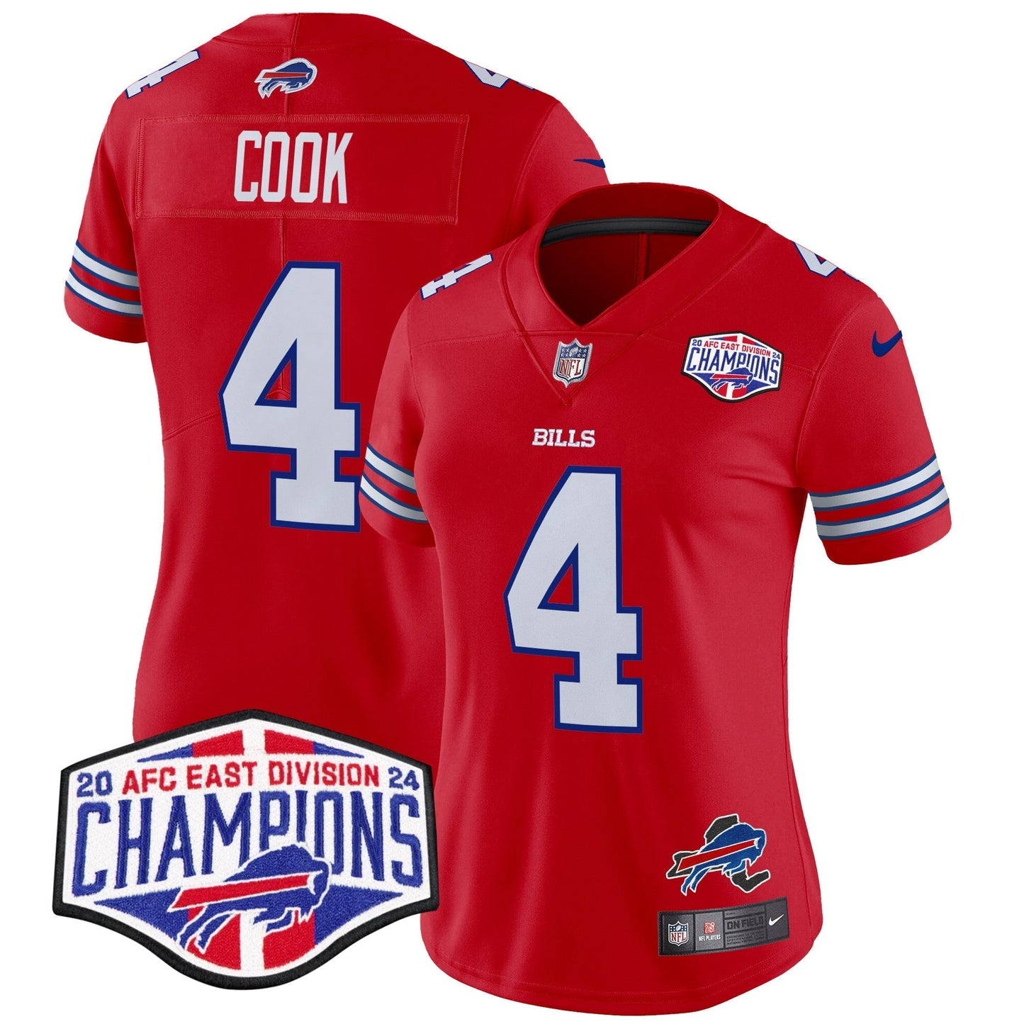 Women's Bills 2024 AFC East Division Champions Vapor Limited Jersey - All Stitched