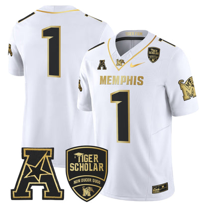 Memphis Tigers 2024 Gold Vapor Limited Jersey - All Stitched