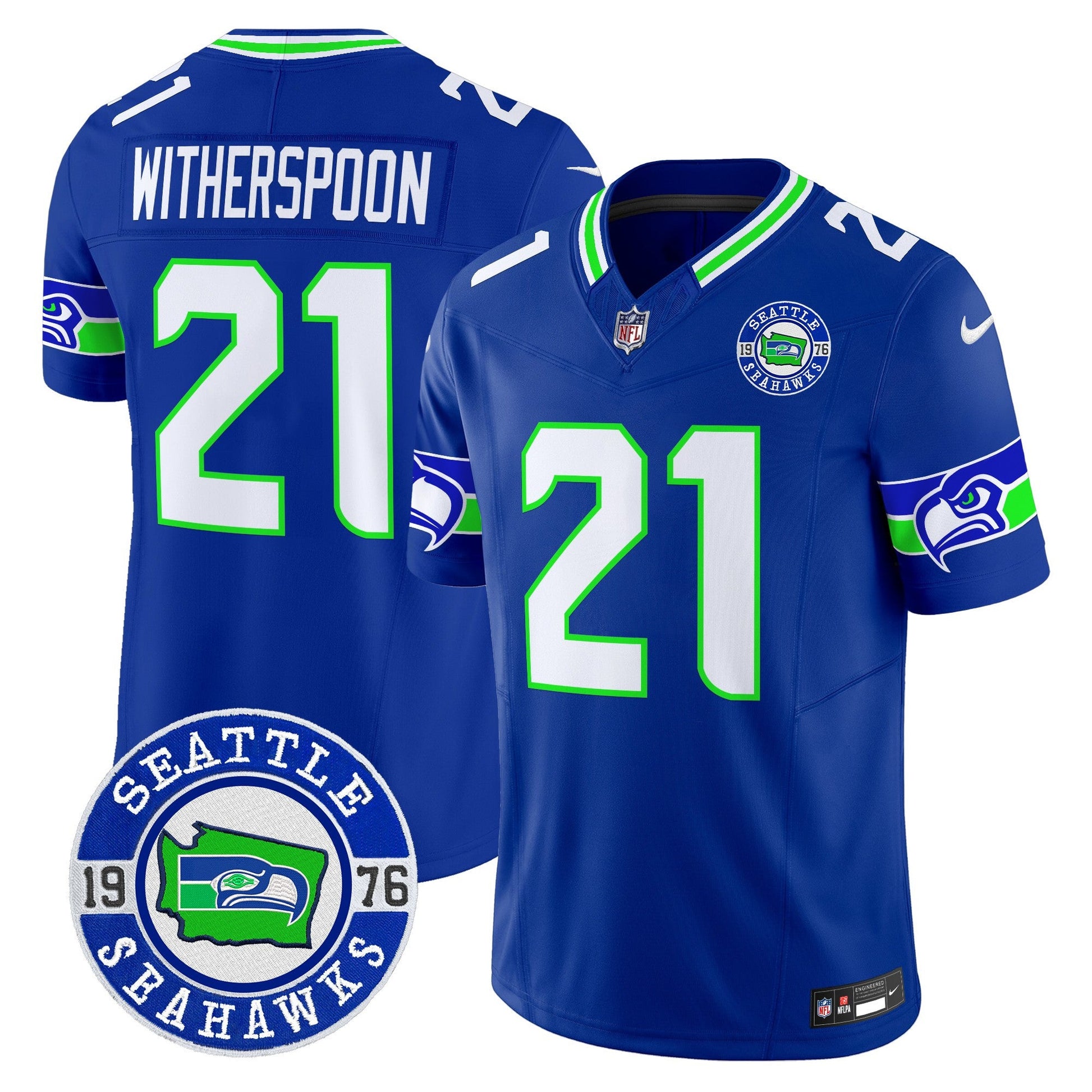 Men's Seahawks 2025 Seattle Est. 1976 Patch Vapor Limited Jersey - All Stitched