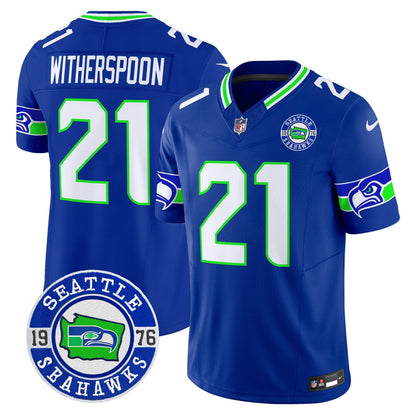 Men's Seahawks 2025 Seattle Est. 1976 Patch Vapor Limited Jersey - All Stitched