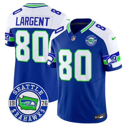 Men's Seahawks 2025 Seattle Est. 1976 Patch Vapor Limited Jersey - All Stitched