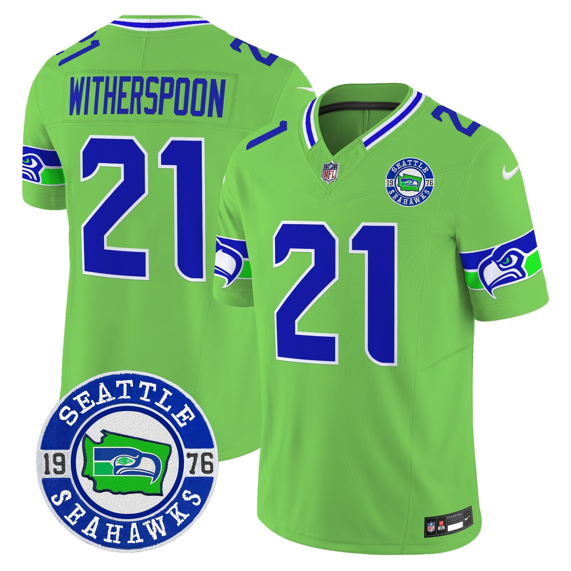 Men's Seahawks 2025 Seattle Est. 1976 Patch Vapor Limited Jersey - All Stitched
