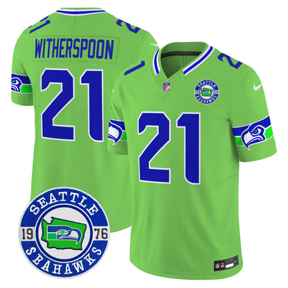 Men's Seahawks 2025 Seattle Est. 1976 Patch Vapor Limited Jersey - All Stitched
