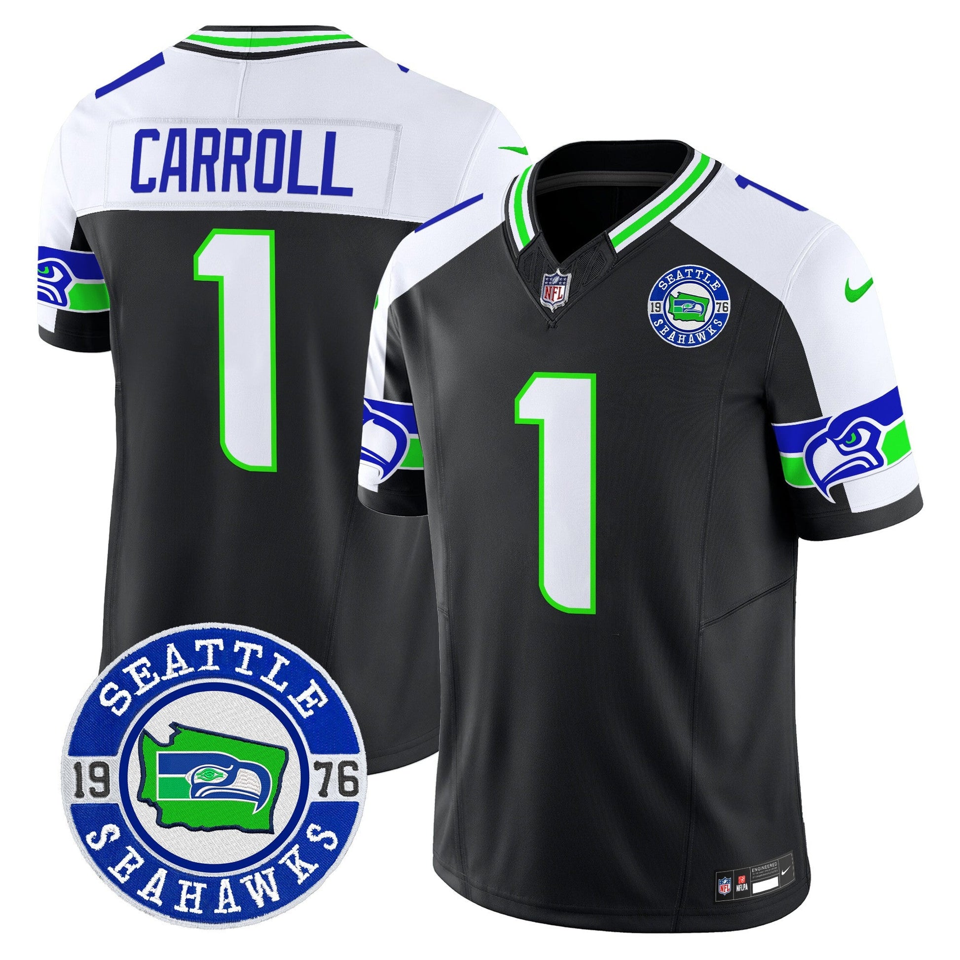 Men's Seahawks 2025 Seattle Est. 1976 Patch Vapor Limited Jersey - All Stitched